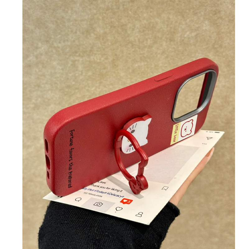 日韩ins网红kitty猫指环扣支架适用苹果16promax手机壳iPhone15女新款14个性13可爱15Pro防摔14pro保护套16软