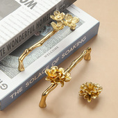 ZPK轻奢覆古黄铜创意整体橱柜衣柜门抽屉柜子拉手把手