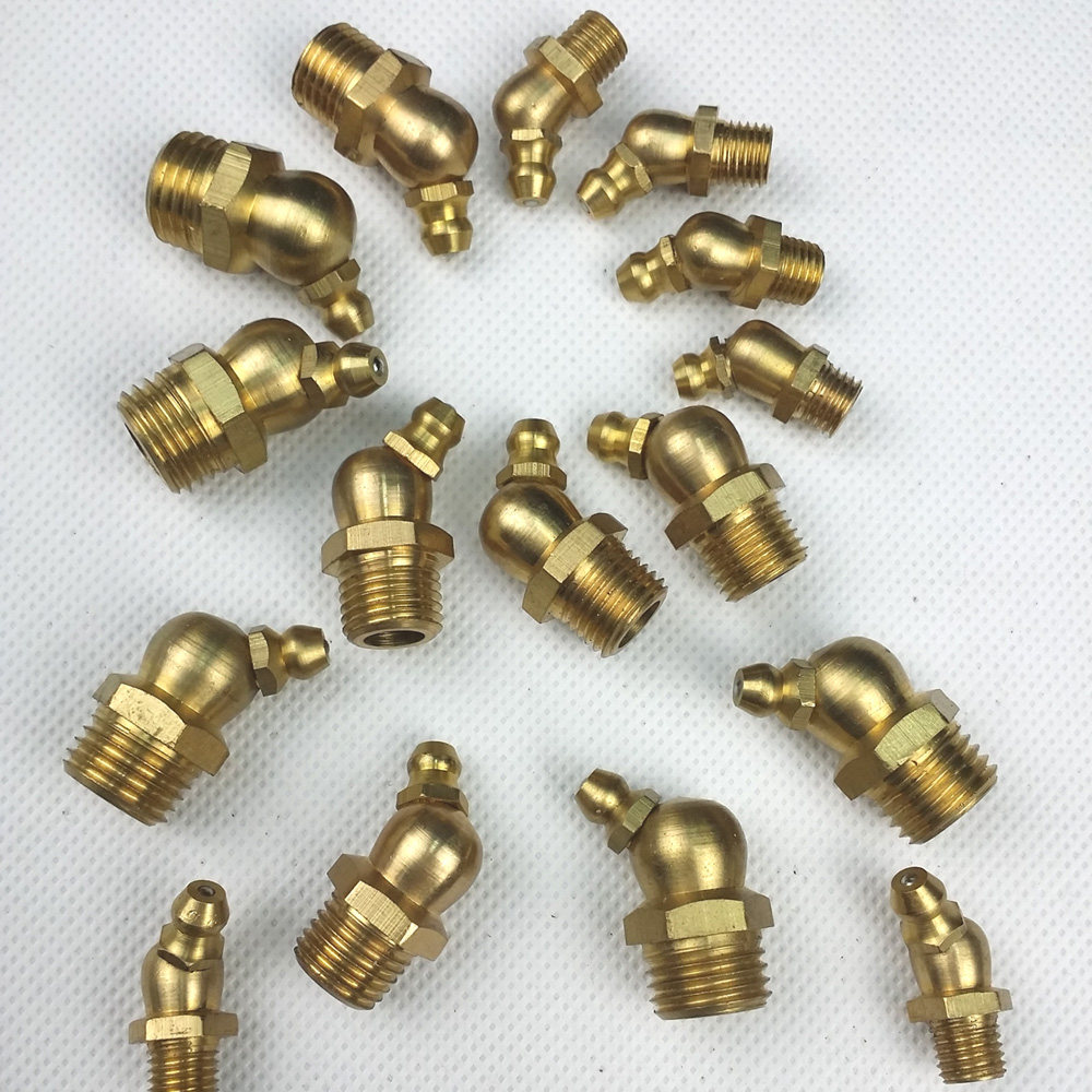 2-1995接头式压注油杯45/90度铜油杯m10x1m8x1m6x1m12x1