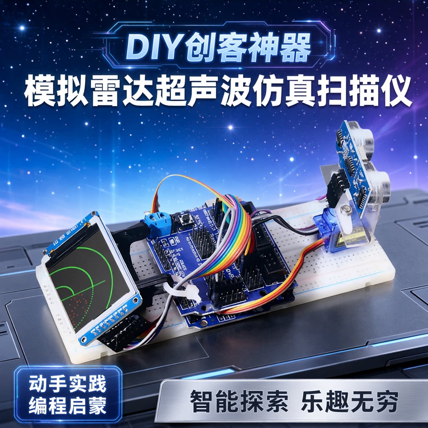 UNOR3模拟雷达扫描仪DIY套件