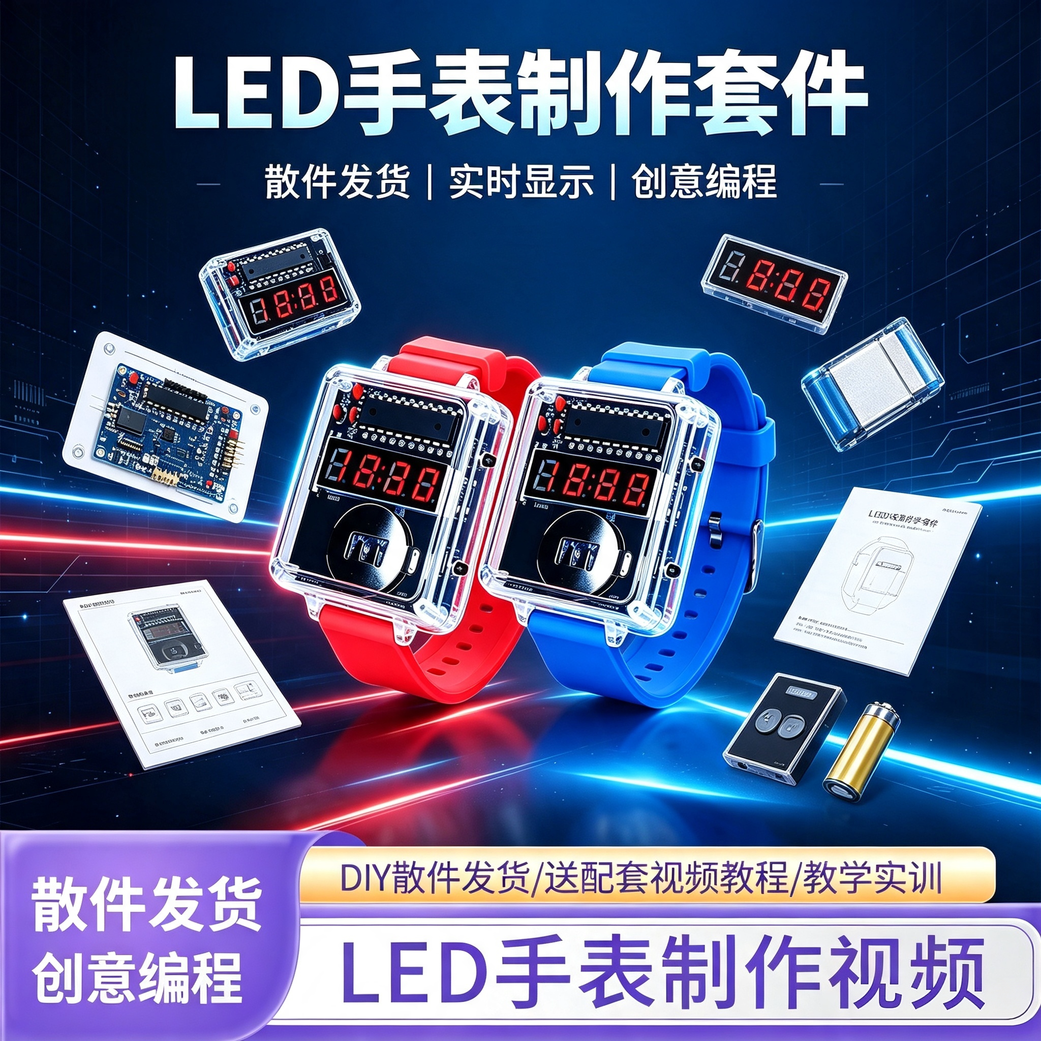LED智能手表DIY套件教学资料