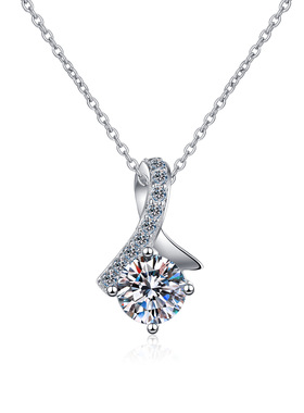 S925纯银吊坠女镀pt950金 时尚气质项链饰品 厂家直供直播