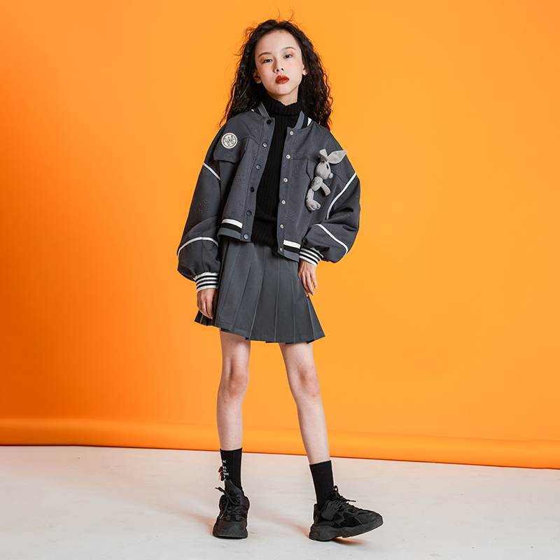 中大童套装裙雨星雨嫣洋气春秋