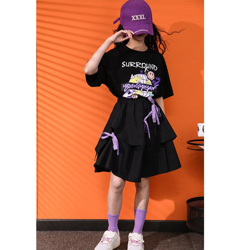 女童夏季裙装2026年新款中大童洋气时髦潮酷儿童夏装超好看童装