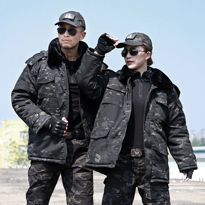 军冬大衣男迷彩短款老式加厚抗寒