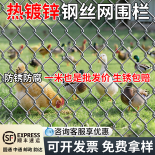 热镀锌铁丝网围栏养殖网鸡羊钢丝网铁网格网勾花网果园隔离防护网