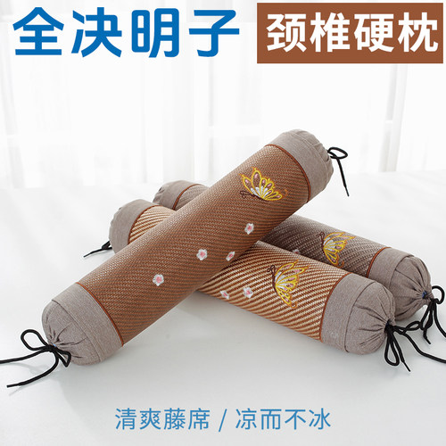 夏季冰丝决明子凉席颈椎枕荞麦壳