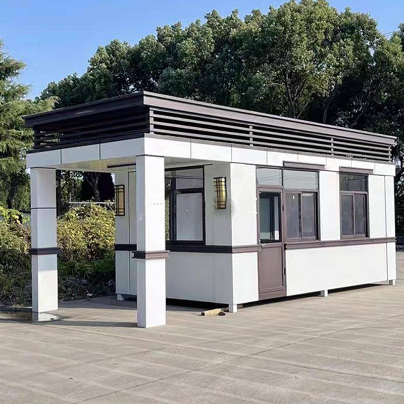 真石漆保安亭小区物业门卫岗亭加工真石漆欧式保安岗亭门卫值班室