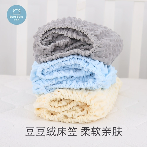 Флисовая кроватка, фланелевая детская простыня на флисовой подкладке для приставной кровати, делается под заказ