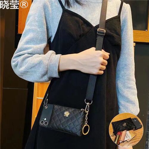新款适用小米14手机壳13/12/11青春版拉链零钱包note13pro斜挎背带note11/note9proq全包镜头civi3/civi