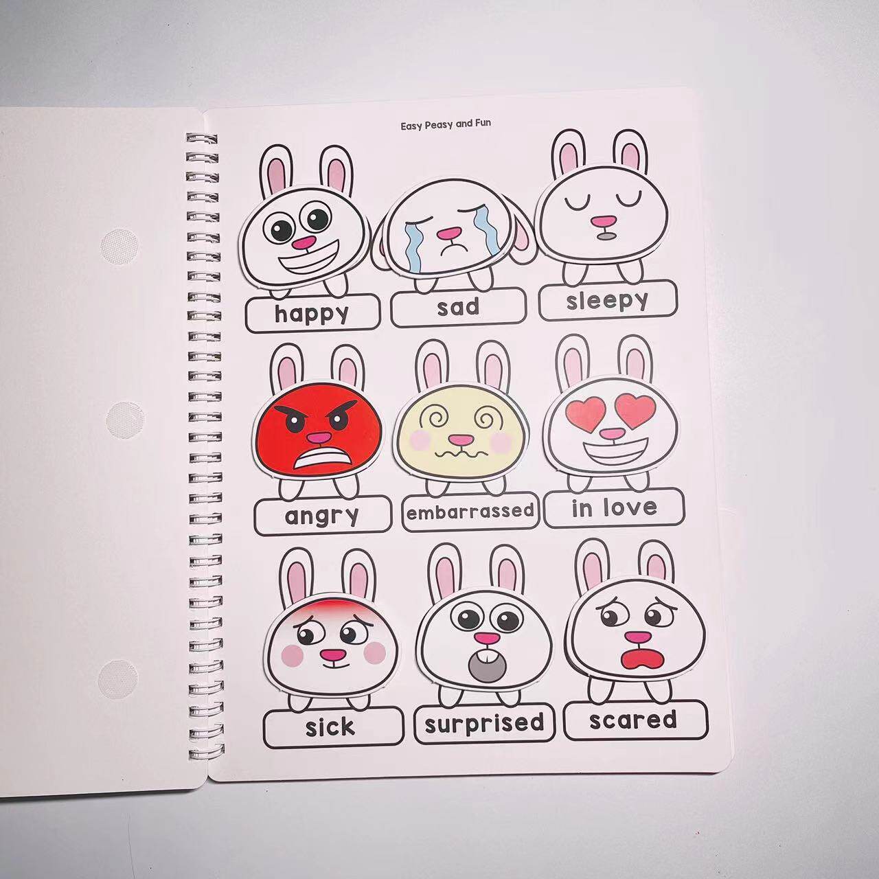 토끼 조용한 책 재료 팩 반제품 몬테소리 DIY 조기 교육 교육 장난감 수학 색상 모양 계몽