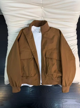 美式cleanfit飞行工装夹克男女款春秋痞帅高级感情侣上衣vibe外套