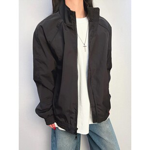 美式立领工装飞行夹克男款春季潮牌cleanfit短款廓形三防薄款外套