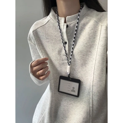 美式亨利领长袖t恤男正肩内搭