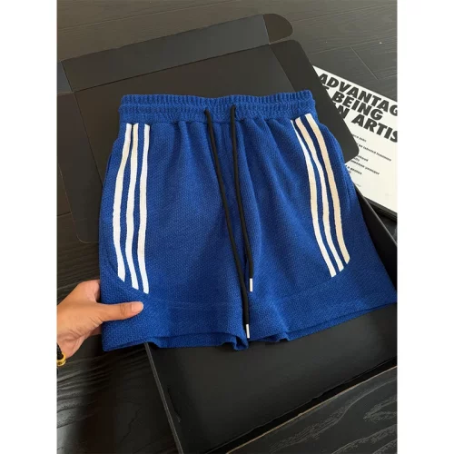 龙鳞纹高级感柏林蓝色短裤男夏季