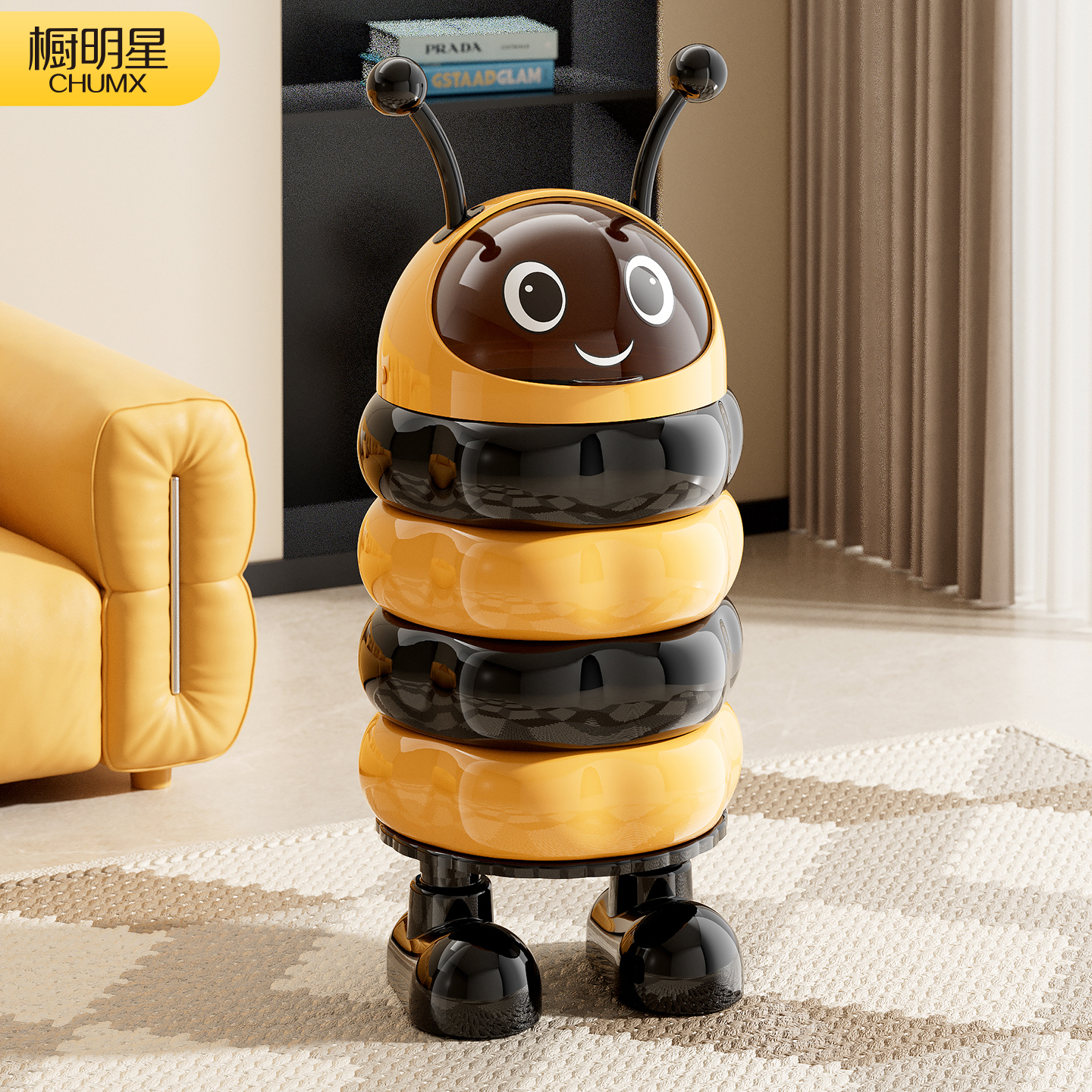 垃圾桶客厅带盖卧室高颜值大容量