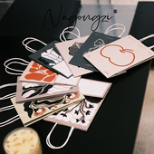 毕加索抽象奶茶咖啡烘焙打包袋手提袋甜品牛皮纸袋手提袋防水纸袋