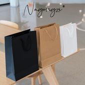 手提袋定制服装 袋定做纸质礼品袋子ins礼物logo简约牛皮纸袋 包装