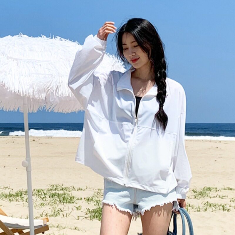 2026新款夏洋气青春松弛感外套气质休闲凉爽长袖纯色防晒衣女潮女