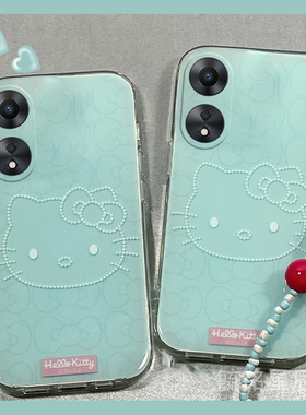 适用oppoa58手机壳a58x新款a57蓝色KT猫a56s可爱a55带挂绳的a53软硅胶HelloKitty女a52高级感a36网红a35超火