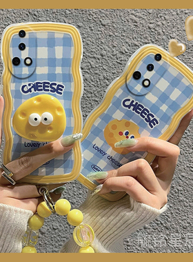新款黄色卡通奶酪适用华为nova13手机壳13pro波浪边12活力版12ultra带支架的11se腕带10链条9可爱8棋盘7格子6