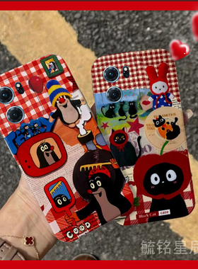 新款可爱猫咪卡通鼬鼠适用华为honor荣耀Play9T手机壳8T红色7T透明7TPro硅胶的6C新年过年创意高级感ins风6T