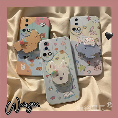 情侣新款可爱小狗卡通大象适用华为nova13手机壳13pro透明12活力版12ultra硅胶11se带支架的10小众9防摔7全包