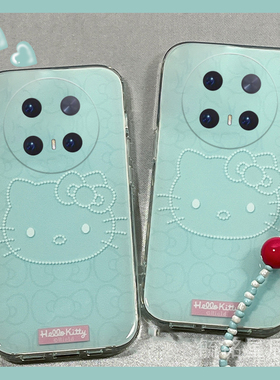 适用华为mate70pro手机壳优享版60pro十70rs新款50rs保时捷+30蓝色KT猫20x可爱10带挂绳的9软硅胶HelloKitty