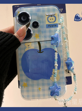 适用小米红米note14pro+手机壳note13十13r新款12tpro/note13rpro蓝色12turbo小熊12带挂绳11小众的10可爱11t