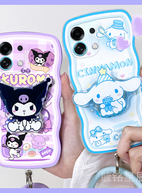 适用oppok13turbo手机壳k11新款k12s可爱k12玉桂狗k12x紫色k10pro库洛米k10x透明k9s波浪边k7x情侣k5腕带防摔