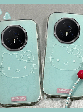 适用华为荣耀magicvflip翻盖手机壳magicv3折叠屏vs3新款vs2折叠款v2rsr蓝色KT猫vs至臻版vpurse可爱带挂绳的