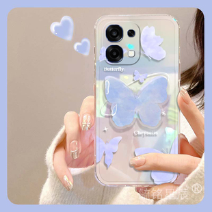 适用oppoa6手机壳a3pro新款a6max蓝色a6i+gt蝴蝶ins风a5带支架a5x透明的a3x镭射a3iplus超薄a2硅胶套a1活力版