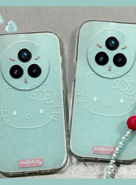 适用realme真我14pro手机壳12至尊版13+11十新款10蓝色KT猫10s可爱12x带挂绳的oppo软硅胶HelloKitty女高级感