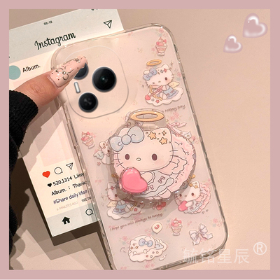 适用华为荣耀magic7手机壳magic6pro保时捷power新款magic7rsr天使KT猫5至臻版4带支架的3透明2硅胶套防摔女