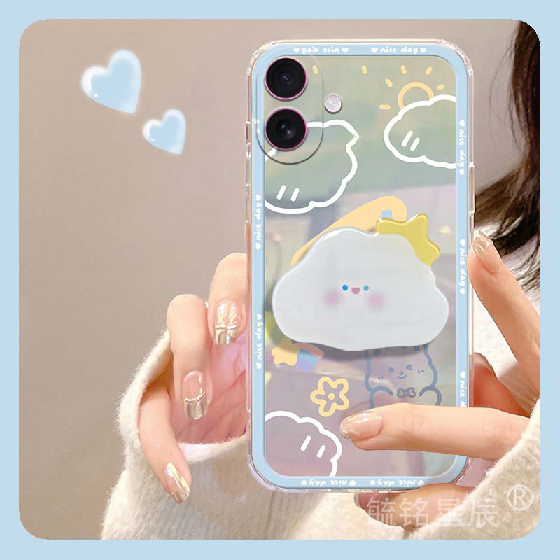 适用苹果17手机壳iphone17air新款se3女2云朵8plus肆7涂鸦6可爱6s小熊5带支架4/16promax/14/13mini/12/11/xs