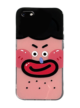 新款可爱情侣搞怪香肠嘴适用苹果8Plus手机壳iPhone7带支架的se3透明se2硅胶6超薄6s趣味5创意5s少女心4丑4s