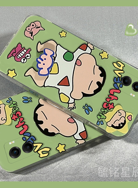 新款绿色蜡笔小新适用vivoY55s手机壳十Y36+旋转Y53解压Y52透明的Y55硅胶套Y51情侣Y50防摔t卡通s趣味i搞怪m