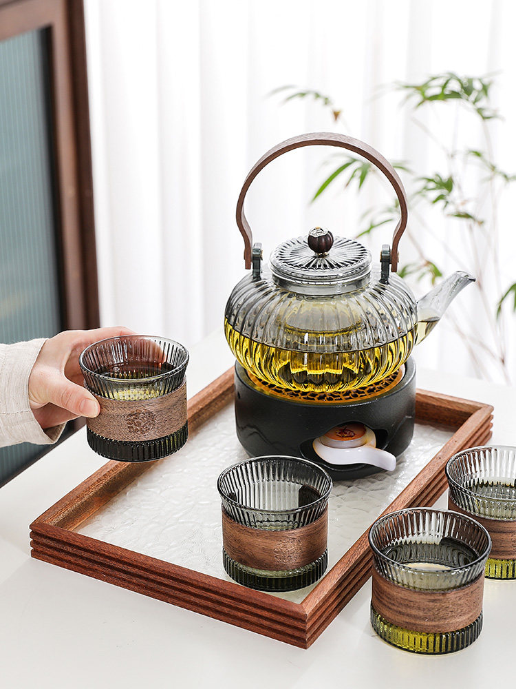 加厚花茶壶蜡烛温茶炉加热底座玻璃养生茶壶可明火餐厅下午茶水壶