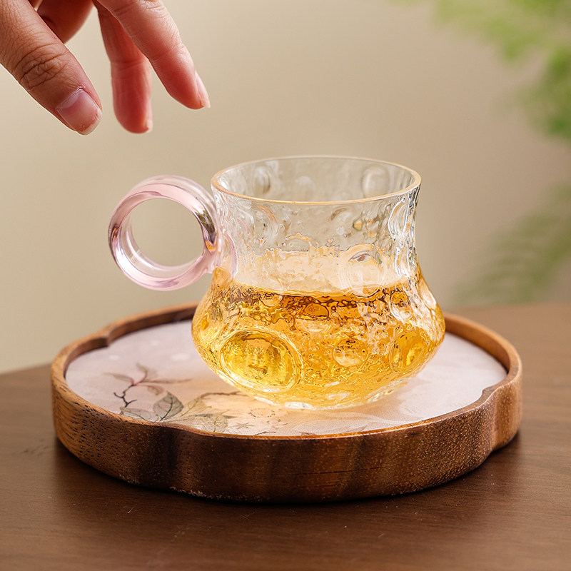 锤纹玻璃星辰茶杯主人杯年轻人茶具大号杯子精致茶水杯女士品茗杯