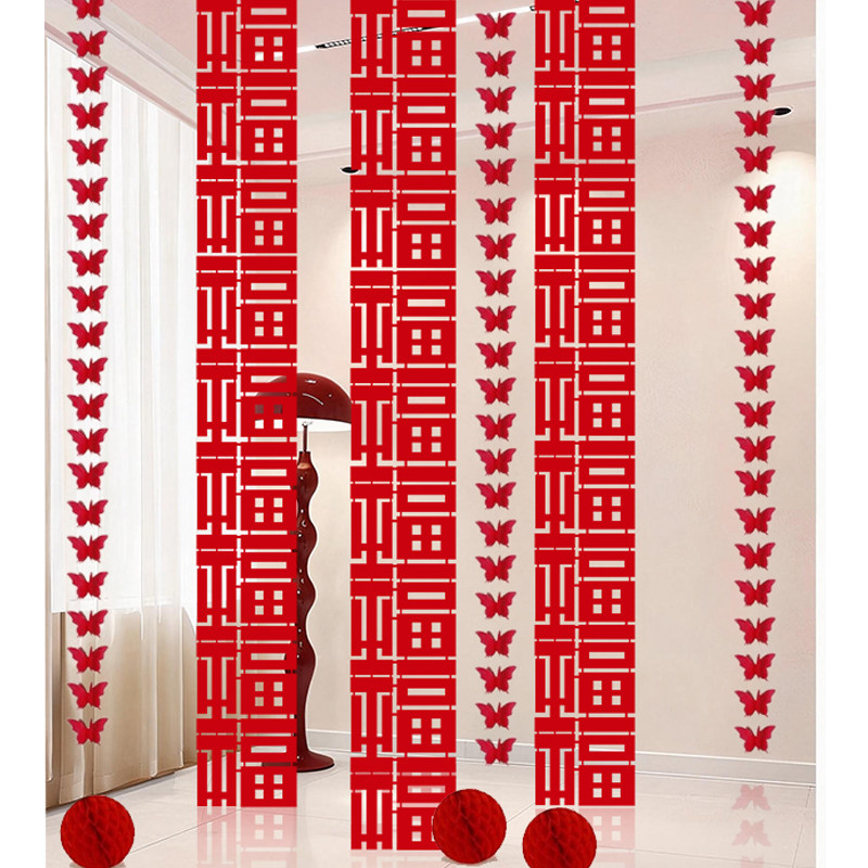 新年装饰品马年长条福字条幅挂饰蝴蝶串2026春节气氛过年客厅布置,节庆用品/礼品,装扮布置套餐,淘宝优惠券,粉丝福利购,淘宝优惠卷