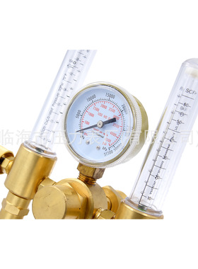 双管氩气表双头双出气氩气减压阀器双口双流量计氩弧焊氩气双表