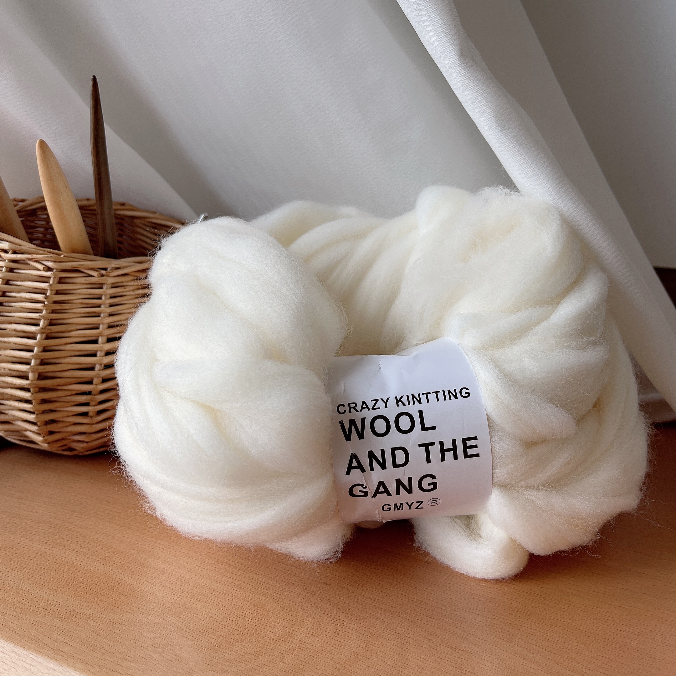 超粗毛线装饰仿羊毛条8cm特粗编织挂毯会展装修材料