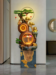 客厅葫芦流水摆件风水轮运势立石循环水喷泉摆件开幕乔迁礼