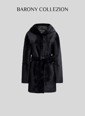 佰力郎86029【新款】拉贡LACON双穿连帽休闲皮草皮毛一体外套