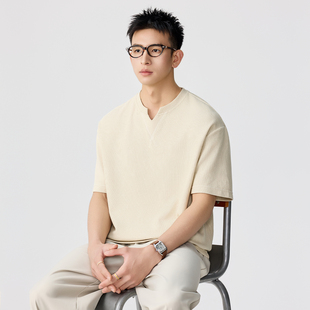【新都市主义】极简圆领短袖T恤男夏季2026新款通勤休闲半袖体恤