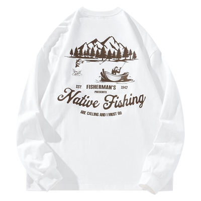 300g重磅长袖t恤男圆领纯棉宽松