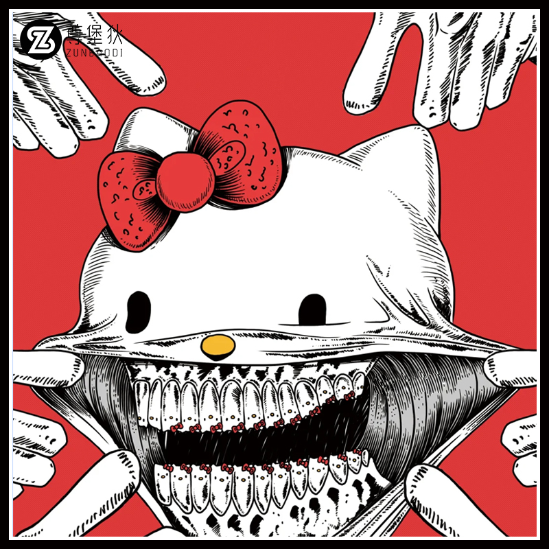 伊藤润二联名HelloKitty短袖