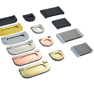 免开孔隐形翻盖抽屉柜门平装拉手简约明装暗扣手拉环自功螺丝把手