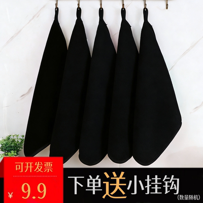 黑色吸水抹布耐脏不掉毛家政清洁