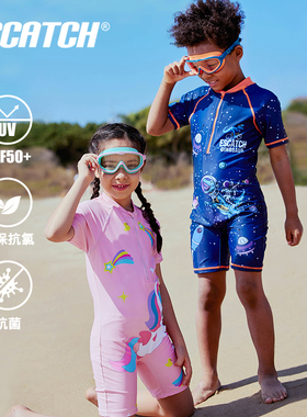 儿童泳衣男孩连体速干专业游泳衣女孩防晒小中童分体宝宝泳裤装备